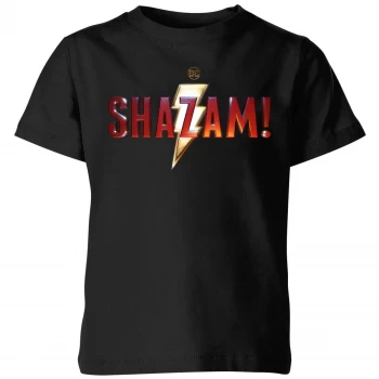 Image of Shazam Logo Kids T-Shirt - Black - 11-12 Years