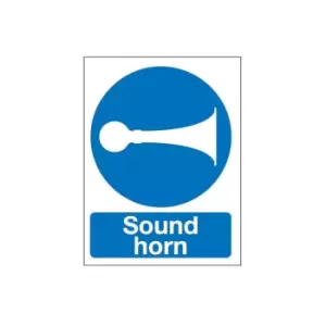 image of Sitesafe Sound Horn Rigid PVC Sign - 420 x 594mm