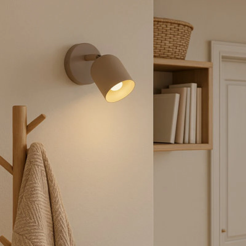 Image of Eglo Tilston Steel Minimalist Single Wall Spotlight, Sandy