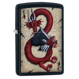 Image of Zippo Dragon Ace Design Black regular Windproof Lighter