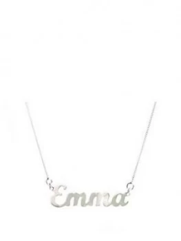 Image of Love Gold 9Ct White Gold Personalised Name Script Necklace