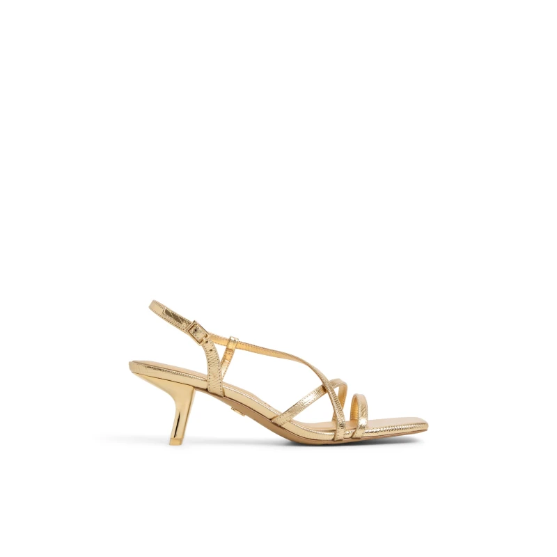 Image of Aldo Womens Lendacan Heeled Sandals Gold female 4 (37)