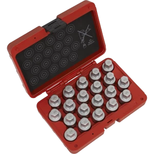 Image of Sealey 20 Piece Locking Wheel Nut Key Set for Vauxhall A Vehicles