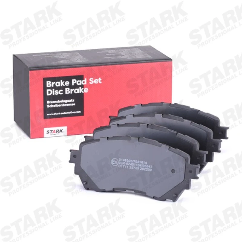 Image of STARK SKBP-0011334 Brake pad set Front Axle, excl. wear warning contact Brake Pad Set,disc brake (402)