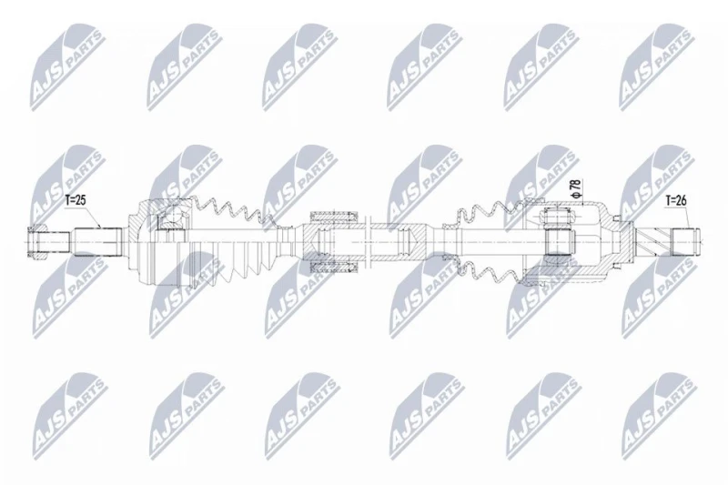 Image of NTY Drive shaft NTY NPW-RE-217