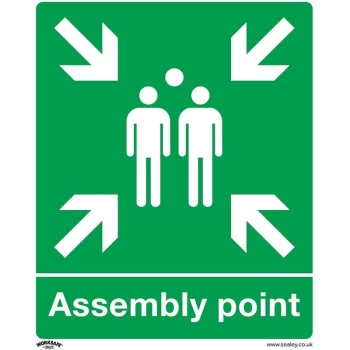 image of SS37P1 Safe Conditions Safety Sign - Assembly Point - Rigid Plastic - Sealey