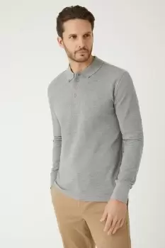 image of Mens Long Sleeve Polo