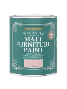 image of Rust-Oleum Matt Finish 750 Ml Furniture Paint - Pink Champagne