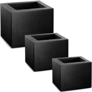 image of Planter 3Pcs Anthracite 50/40/30cm