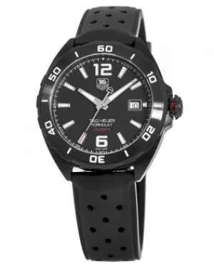 Image of Tag Heuer Formula 1 Automatic Black PVD Rubber Strap Mens Watch WAZ2115.FT8023 WAZ2115.FT8023