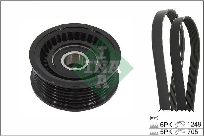 Image of V-Ribbed Belt Set INA 529 0451 10