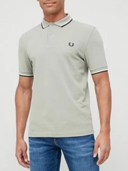 Image of Fred Perry Twin Tipped Fred Perry Polo Shirt - Grey, Size XL, Men