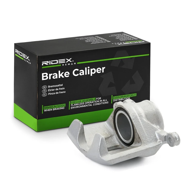 Image of RIDEX REMAN 78B0713R Brake caliper Front Axle Left, without holder Cast Iron Brake Caliper (78)