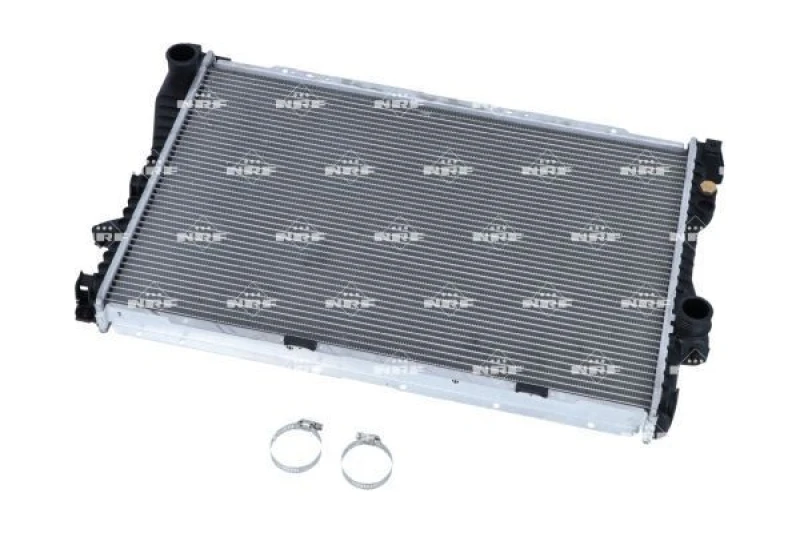 Image of NRF 53722 Engine radiator EASY FIT Brazed cooling fins, Aluminium, with mounting parts Aluminium Radiator,engine cooling (470)