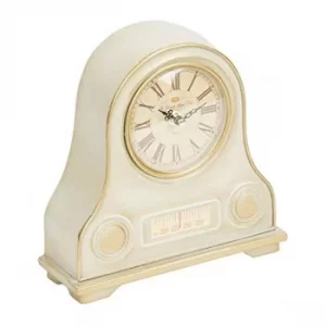 image of Hometime Mantel Clock Cream Transistor Radio