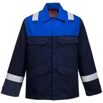 Image of Portwest - FR55NRRS - sz S Bizflame Plus Jacket - Navy/Royal