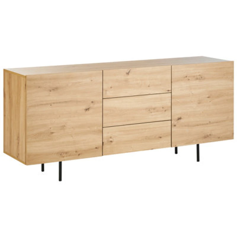 Image of Beliani 2 Door Sideboard Kenora Light Brown