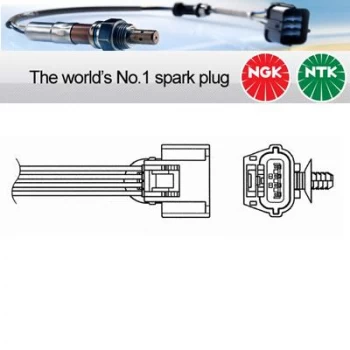 Image of 1x NGK NTK Oxygen O2 Lambda Sensor OZA603-R3 OZA603R3 (6518)