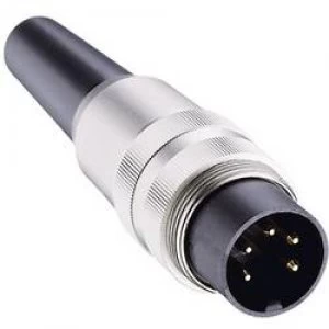 Image of DIN connector Plug straight Number of pins 5 Silver Lumberg SV 50