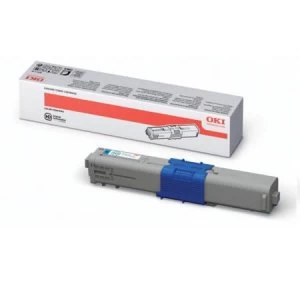 image of OKI 44469724 Cyan Laser Toner Ink Cartridge