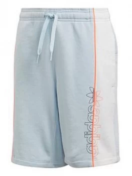 image of Boys, adidas Originals Childrens Shorts - Light Blue, Size 10-11 Years