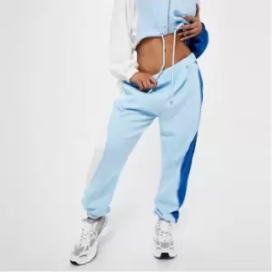 Missguided Colourblock Curved Seam Joggers - Blue