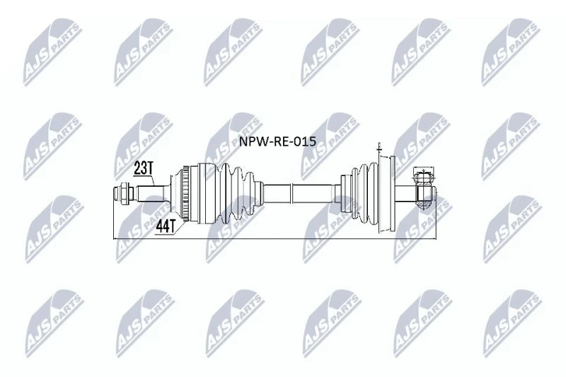 Image of NTY NPW-RE-015 Drive shaft Manual Transmission, Front Axle Left Drive Shaft (13)