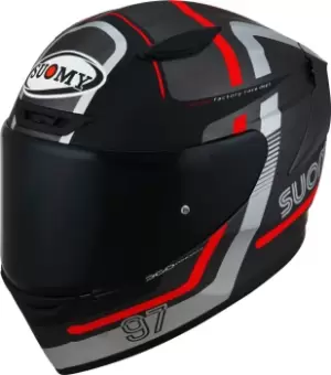 image of Suomy Track-1 Ninety Seven Helmet, black-red, Size L, black-red, Size L