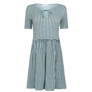 image of Linea Gingham Smock Dress Ladies - Mint