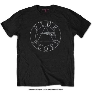 Image of Pink Floyd - Circle Logo Mens Large T-Shirt - Black