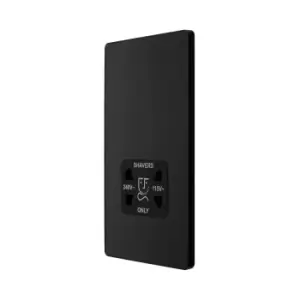 Image of BG Evolve Matt Black Dual Voltage Shaver Socket 115/240V - PCDMB20B