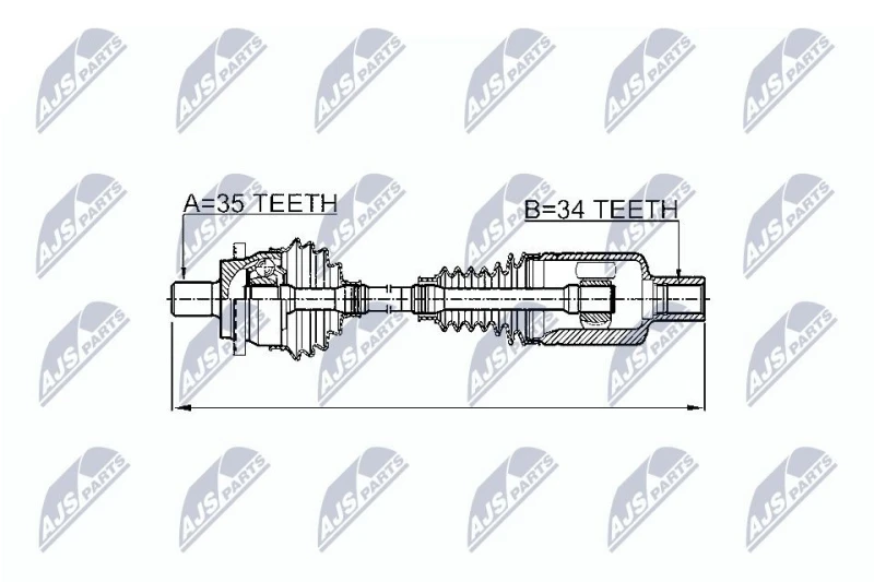 Image of NTY Drive shaft NTY NPW-ME-026
