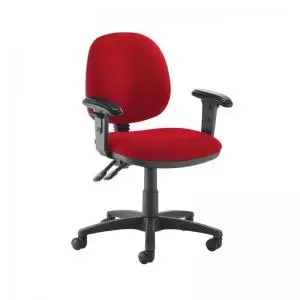 Image of Jota medium back PCB operators chair with adjustable arms - Belize Red