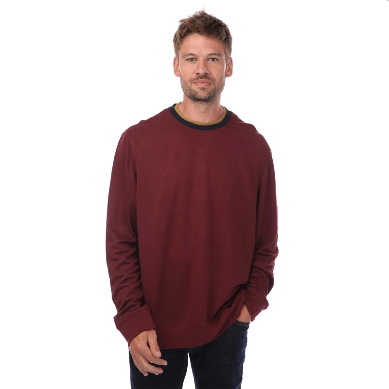 Image of Ted Baker Contrast Trim Sweater - Red Red 2XL