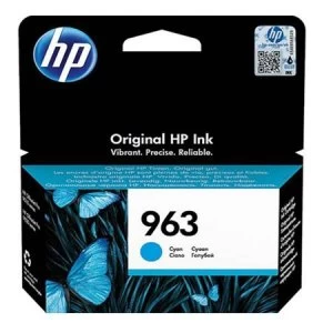 Image of HP 963 Cyan Ink Cartridge