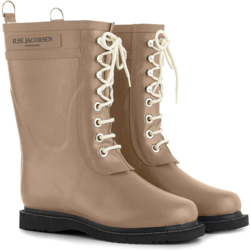 Image of Ilse Jacobsen Womens Rubber Hiker Rugged Boots Black female 7 (40)