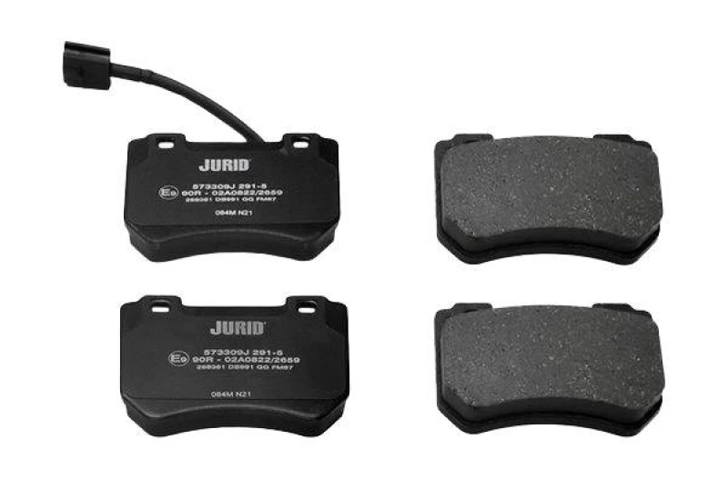 Image of JURID 573309J Brake pad set incl. wear warning contact, without accessories Brake Pad Set,disc brake (402)