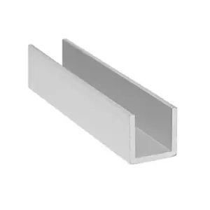 Image of Anodized Aluminum Profile u Channel Bar Strip - Size 1000x15x15x2mm - Pack of 1