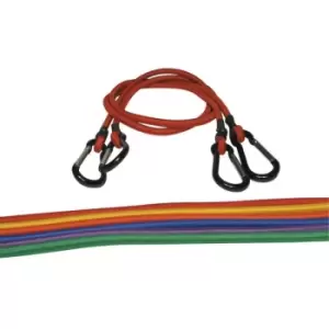 image of Jumbo Flat Bungee C/W 2 Snap Hooks 40" (100CM) - Red