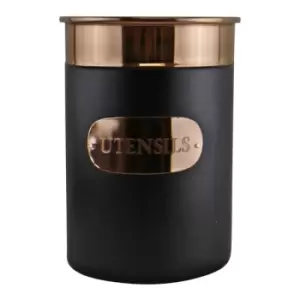 Image of Geko Black & Copper Utensil Pot