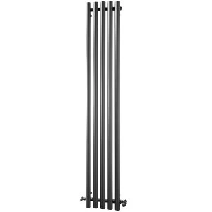 Image of Towelrads Mayfair Vertical Towel Rail Radiator - Anthracite 1800x305