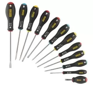 image of Stanley Fatmax 12 Piece Standard Mixed Screwdriver Set Black