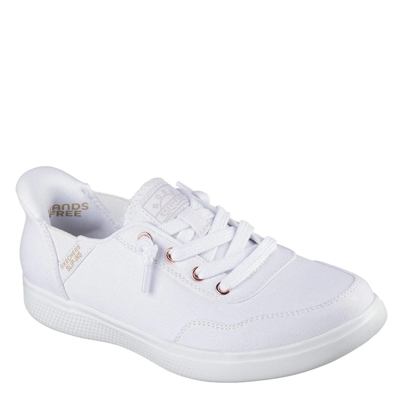 Image of Skechers Womens Bobs Skipper Keep It Sweet Slip On Trainers White female 2 (35)