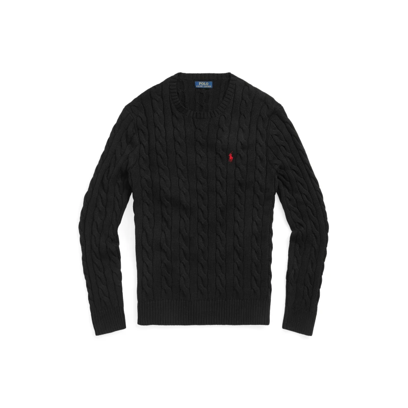 Image of Polo Ralph Lauren Cable Knit Jumper Polo Black male XL