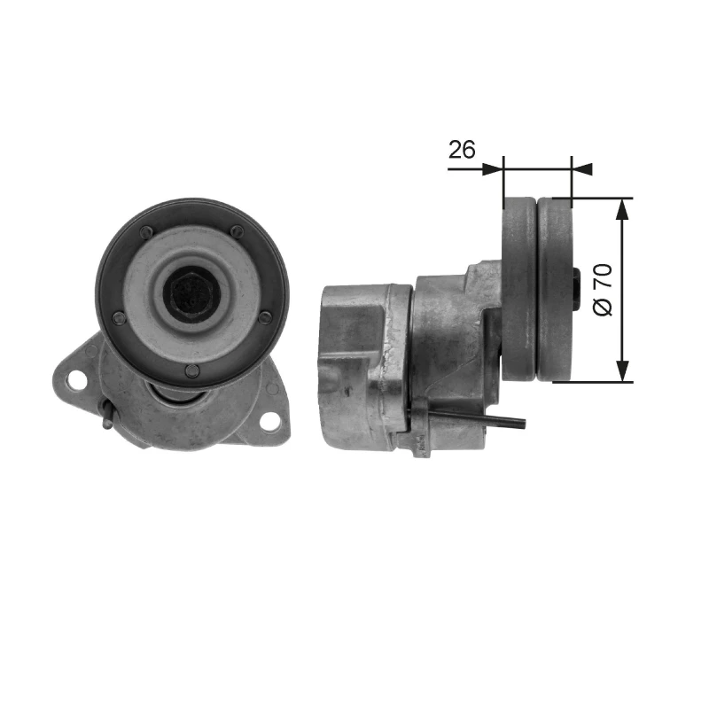 Image of GATES Tensioner pulley GATES T38154