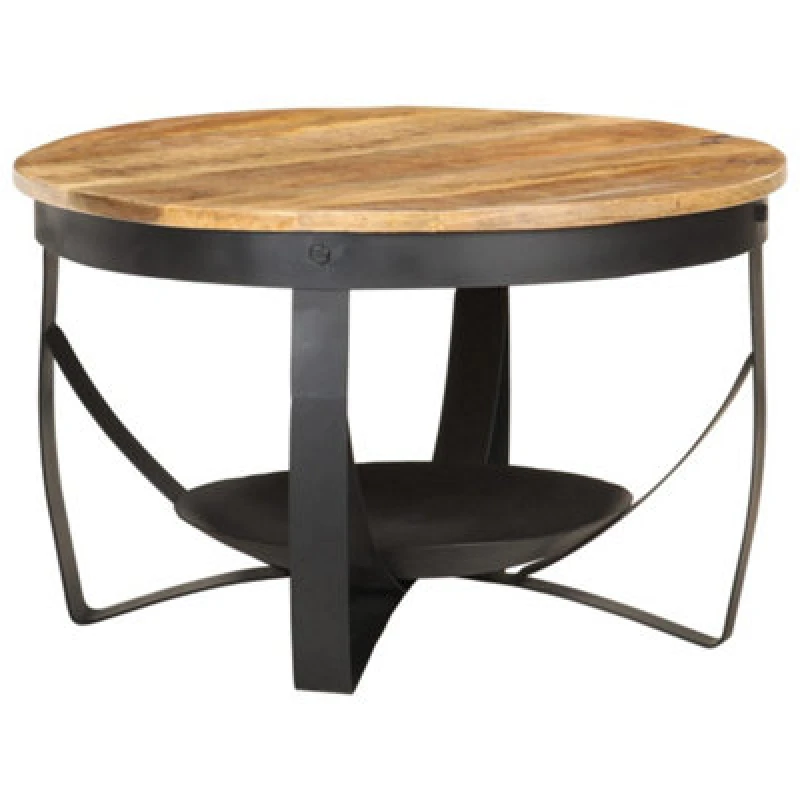 Image of VIDAXL Coffee Table Ø68x43cm Rough Mango Wood vidaXL 8720286070543