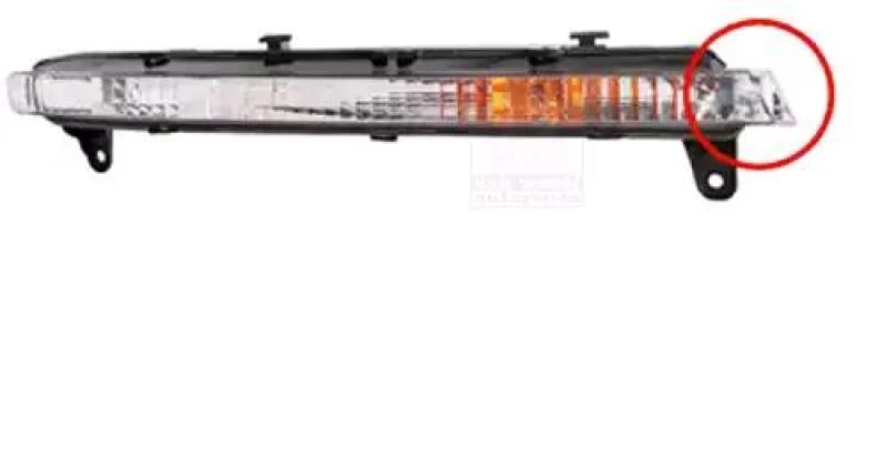 Image of VAN WEZEL 0381908 Turn Signal Bumper, Crystal clear, without bulb holder Indicator (62)