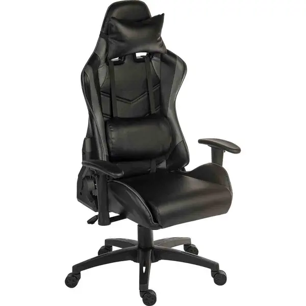 image of Teknik Yokohama Stylish and Contemporary Gaming Chair With Height Adjustable Arms Black - 6997