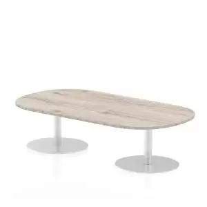 Image of Italia Poseur Boardroom Table 1800 Top 475 High Grey Oak