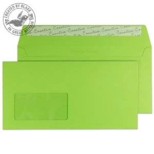 Image of Creative Colour Wallet PS Window Lime Green 120gsm DL 114x229mm